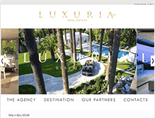 Tablet Screenshot of luxuria-realestate.com